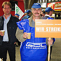 Streik der Fahrpersonale der DB AG im Jahr 2007 in Leipzig