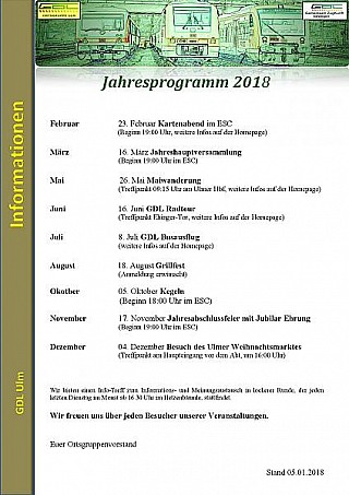 Jahresprogramm 2018