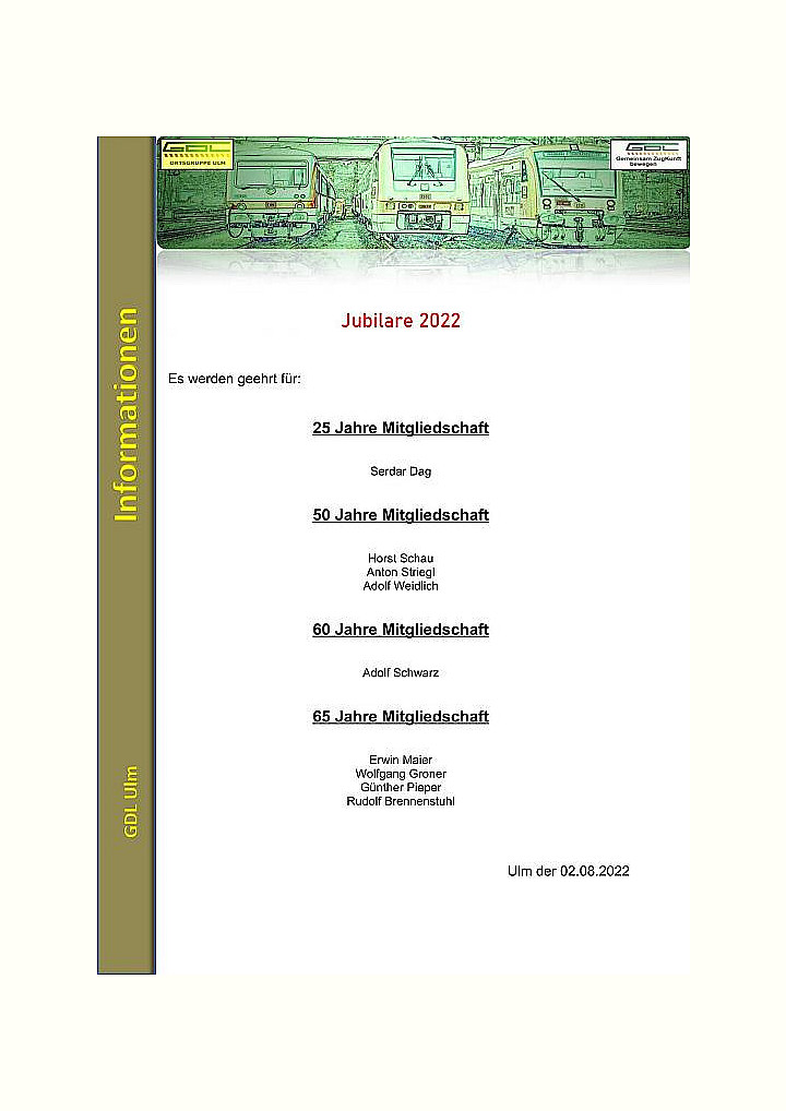 Jubilare 2022 Jubilare 2022